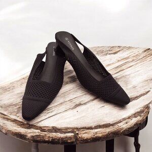 Vivaia Sling Back Block Heels - Black - Size Eu 38; US 7.5